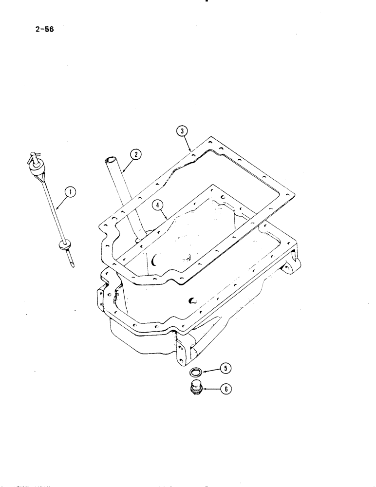 Схема запчастей Case IH 485 - (2-056) - OIL PAN (02) - ENGINE