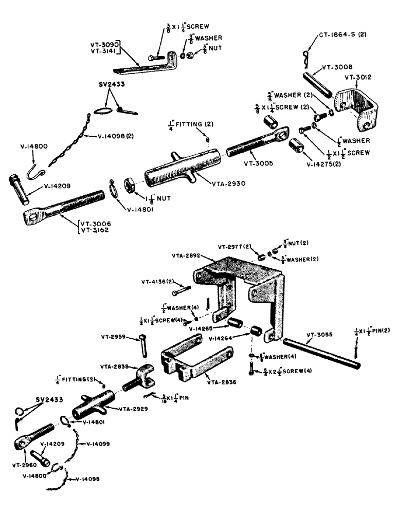 Схема запчастей Case IH VA-SERIES - (140) - DEPTH ADJUSTING TURNBUCKLE, VAC, VA, VAO, VAH (06) - POWER TRAIN