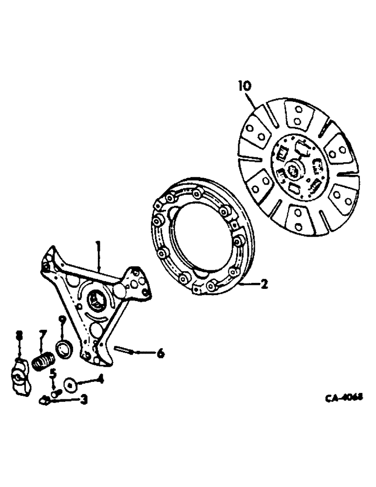 Схема запчастей Case IH 454 - (07-15) - DRIVE TRAIN, CLUTCH (04) - Drive Train