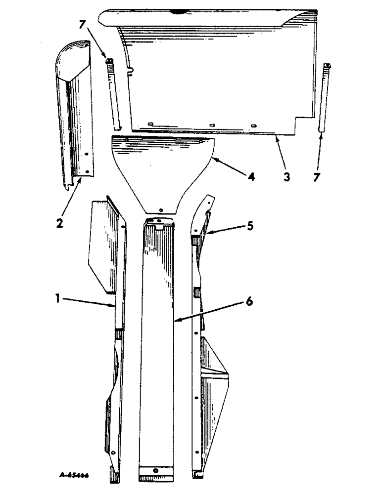 Схема запчастей Case IH 414 - (107) - THROAT SHEET (58) - ATTACHMENTS/HEADERS