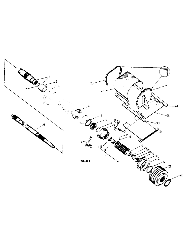 Схема запчастей Case IH 434 - (6-101) - MOWER DRIVE ATTACHMENT, MOWER DRIVE GEAR AND SHAFTS, TWO SPEED - ATTACHMENTS (88) - ACCESSORIES