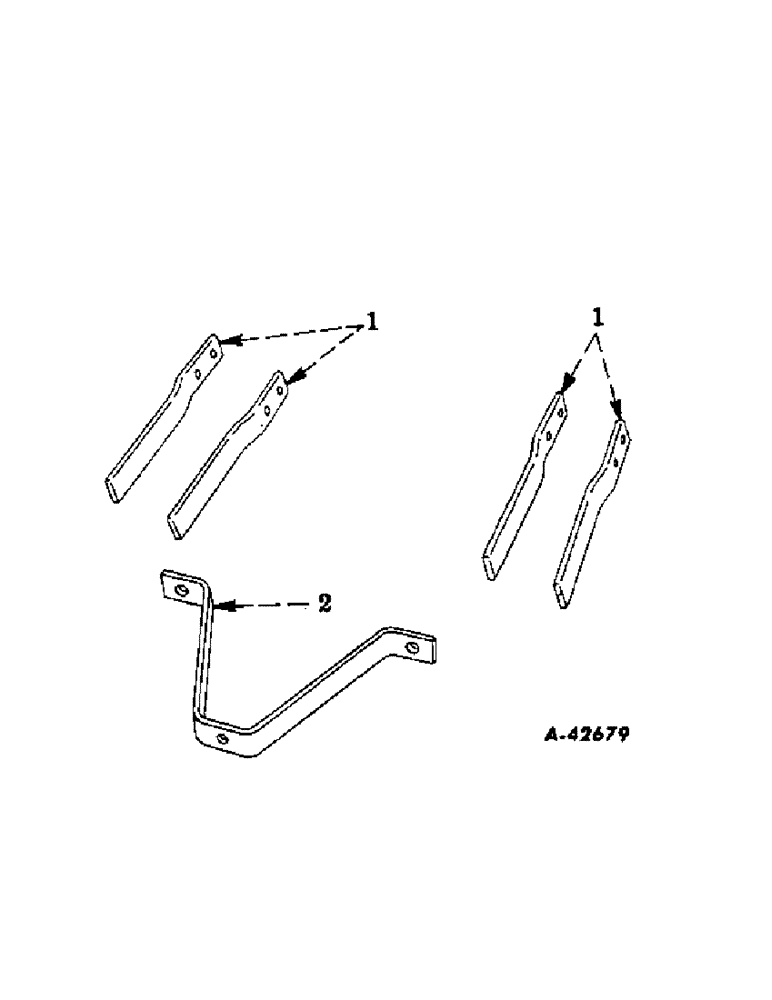 Схема запчастей Case IH 215 - (U-7) - SPREADER BAR BRACKET AND COVERING FRAME EXTENSION, 1957 TO 1965 