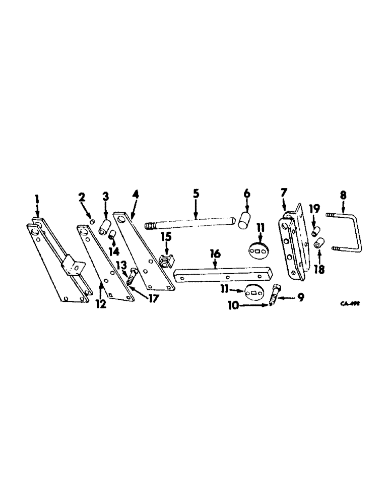 Схема запчастей Case IH 163 - (AQ-03) - PARALLEL LINKAGE 