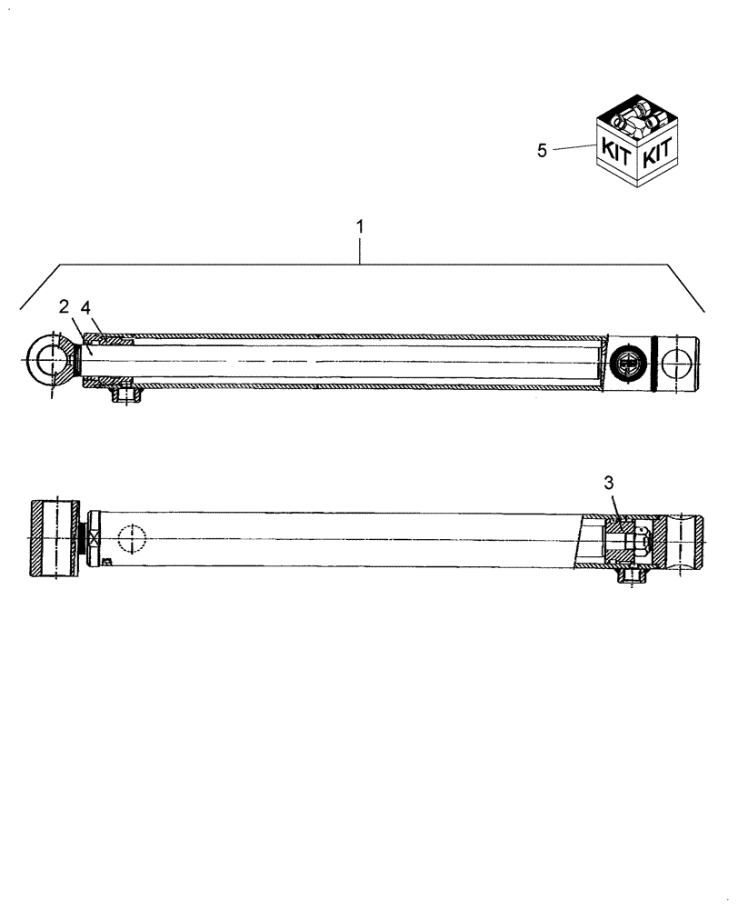 Схема запчастей Case IH LX116 - (004[A]) - LIFT CYLINDER - OGNIBENE 