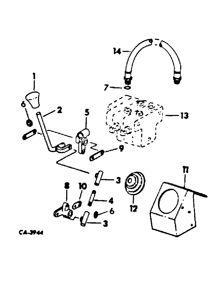 Схема запчастей Case IH 454 - (10-52) - HYDRAULICS, LOADER HYDRAULIC CONTROLS (07) - HYDRAULICS