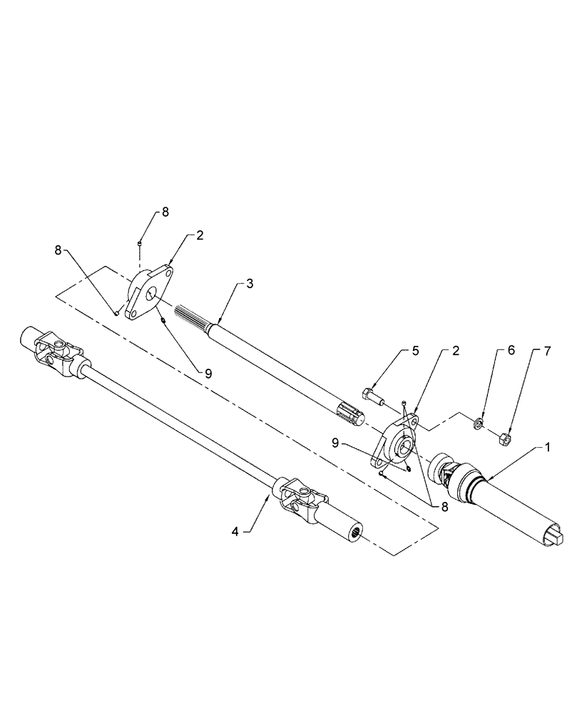 Схема запчастей Case IH BS172H - (210) - MID PTO DRIVE KIT - 715584016, 717155016 