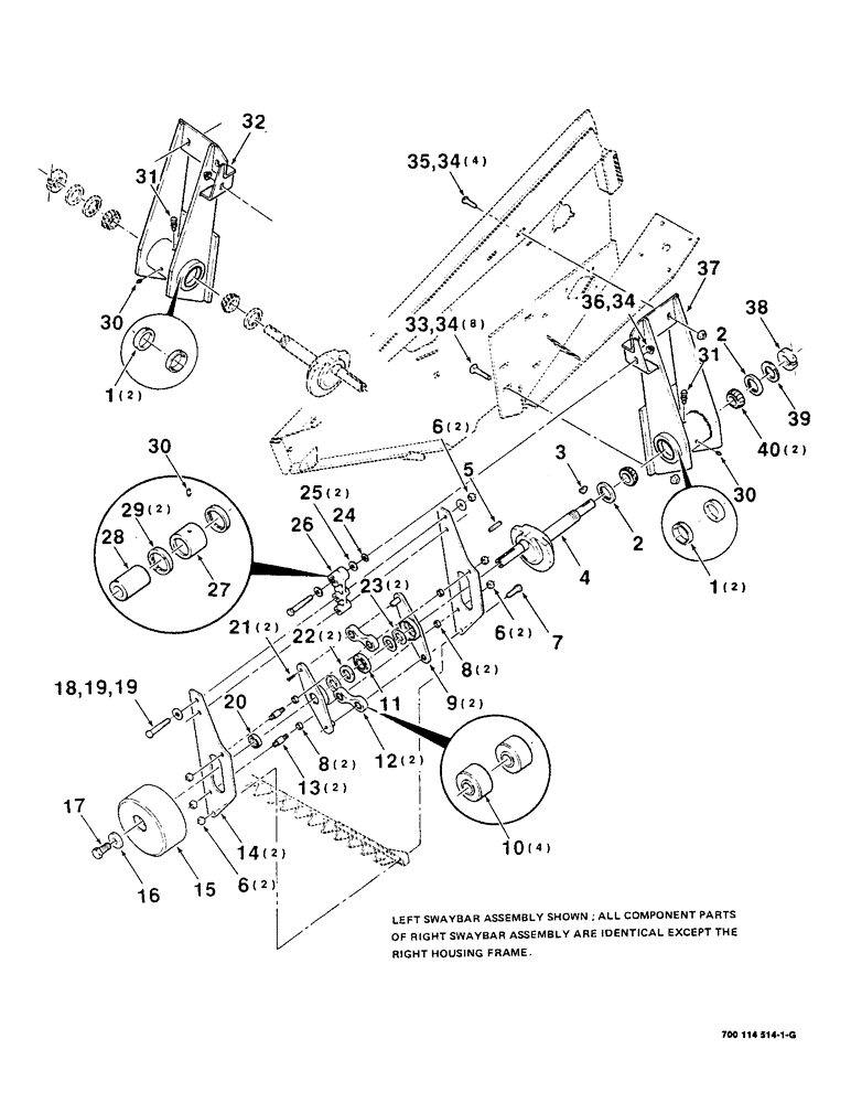 Схема запчастей Case IH 8380 - (3-06) - SICKLE SWAYBAR ASSEMBLY, RIGHT AND LEFT, SERIAL NUMBER CFH0009501 THRU CFH0009781 (09) - CHASSIS