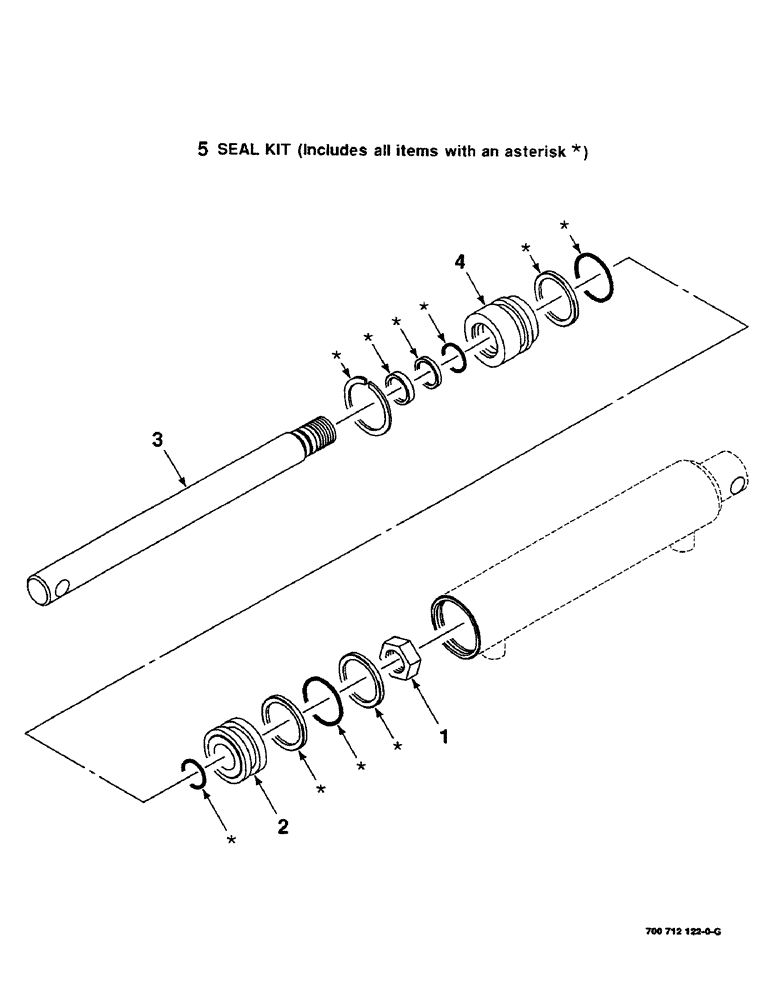 Схема запчастей Case IH 8455 - (9-12) - HYDRAULIC CYLINDER ASSEMBLY (PICKUP), (700712122 HYDRAULIC Decals & Attachments