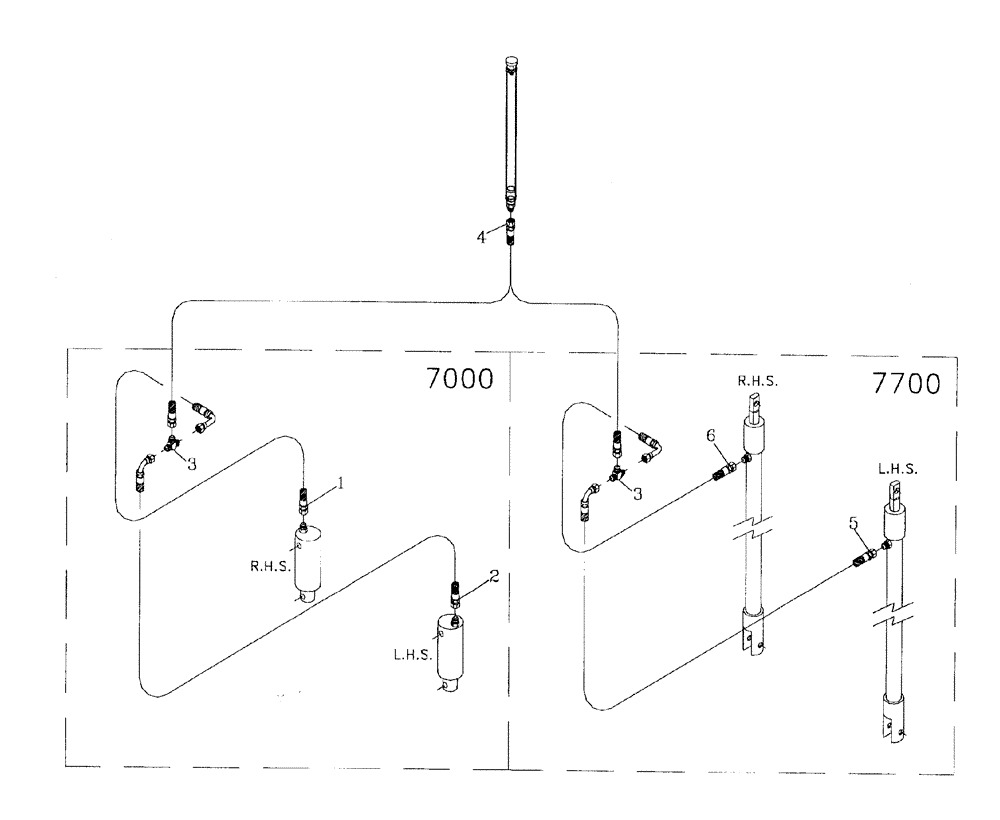 Схема запчастей Case IH 7700 - (B06[45]) - HYDRAULIC CIRCUIT {HEIGHT INDICATOR} Hydraulic Components & Circuits