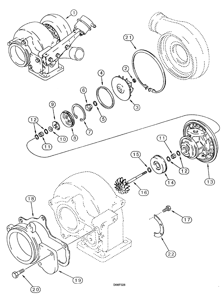 Схема запчастей Case IH SPX3200 - (03-020) - TURBOCHARGER (10) - ENGINE