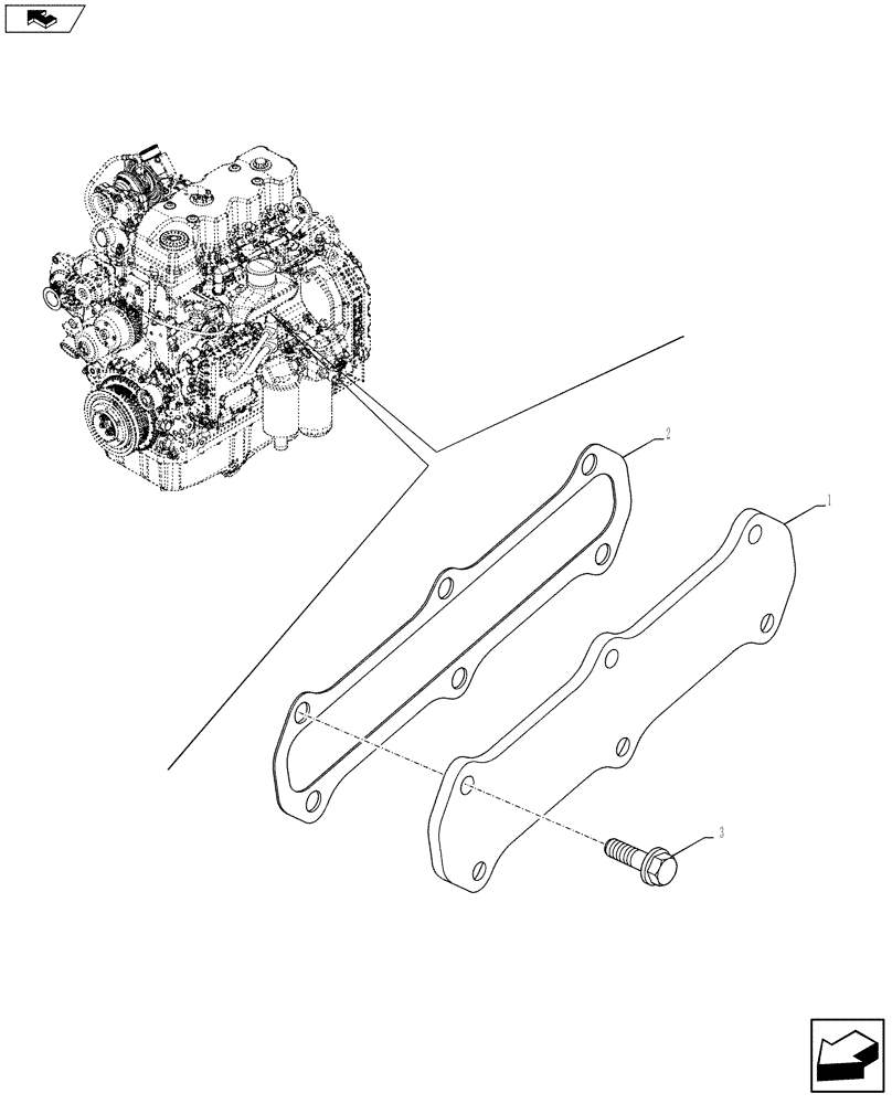 Схема запчастей Case IH F4DFE413D A002 - (10.408.02) - HEAT EXCHANGER - ENGINE (2854699) (10) - ENGINE