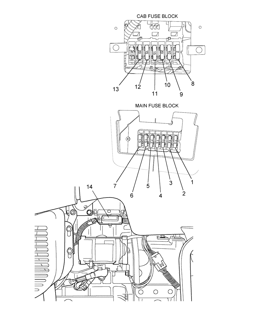 Схема запчастей Case IH DX45 - (06.04) - FUSES (06) - ELECTRICAL SYSTEMS