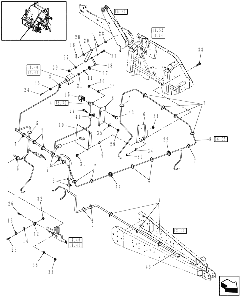 Схема запчастей Case IH RB454 - (06.01) - ELECTRONICS, NET-TWINE, STUFFER-FEEDER (06) - ELECTRICAL SYSTEMS