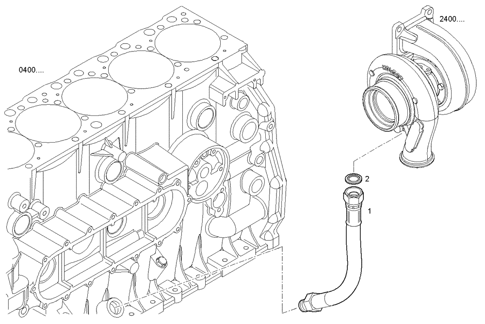 Схема запчастей Case IH F2CE9684D E013 - (3065.000) - RETURN OIL LINE 