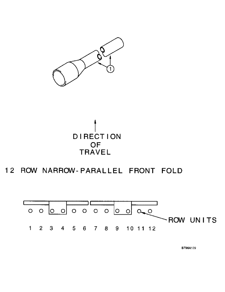 Схема запчастей Case IH 955 - (9C-68) - SEED DELIVERY TUBE, 12 ROW NARROW - PARALLEL FRONT FOLD (09) - CHASSIS/ATTACHMENTS