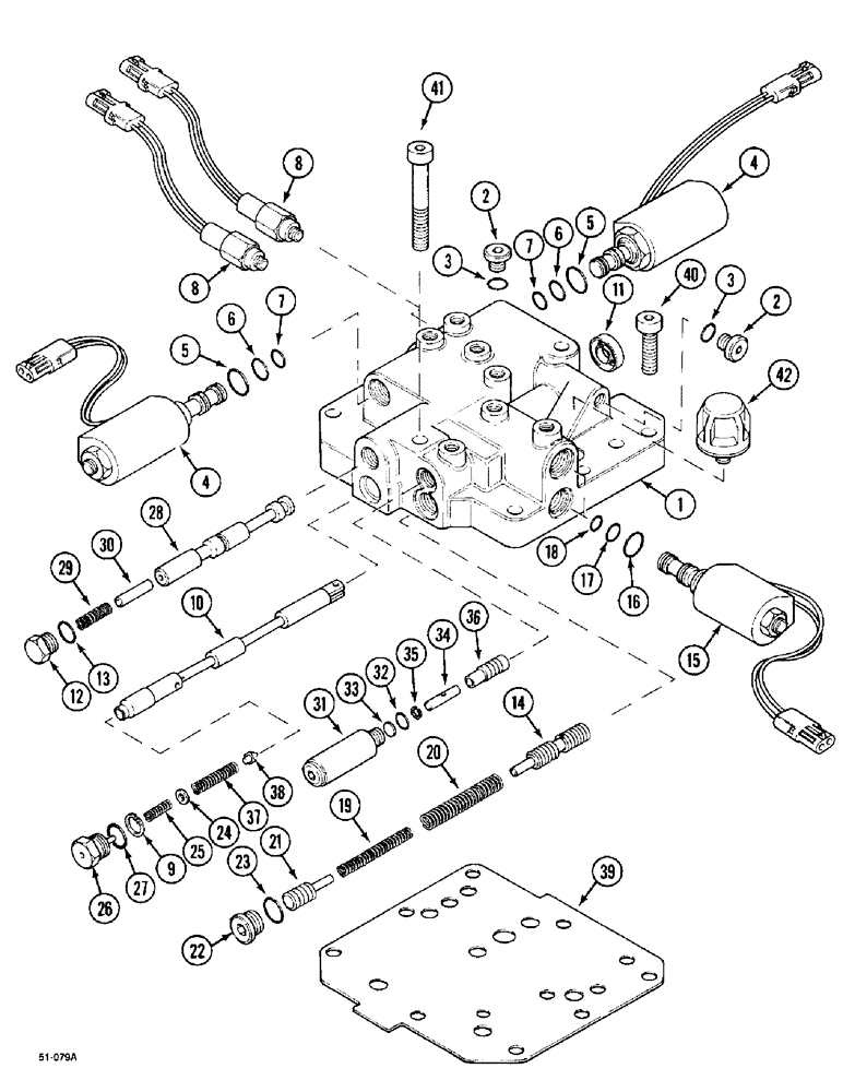 Схема запчастей Case IH 5150 - (6-086) - FORWARD AND REVERSE SHUTTLE VALVE, ( - JJF1029999) (06) - POWER TRAIN