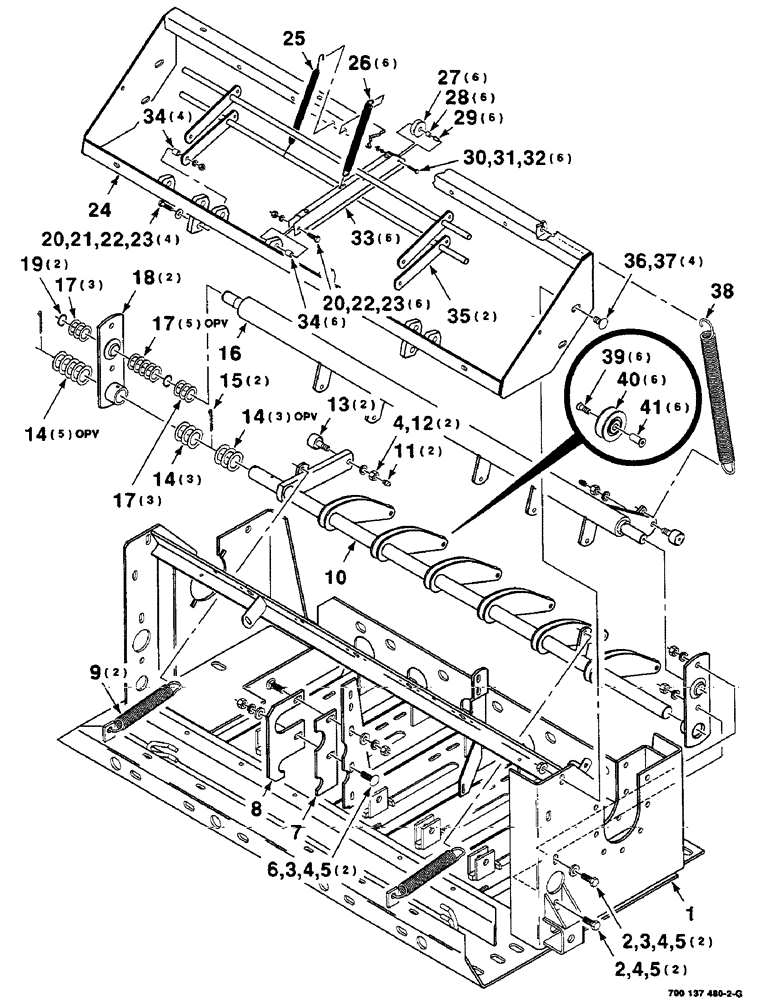 Схема запчастей Case IH 8585 - (6-12) - KNOTTER FRAME ASSEMBLY (14) - BALE CHAMBER