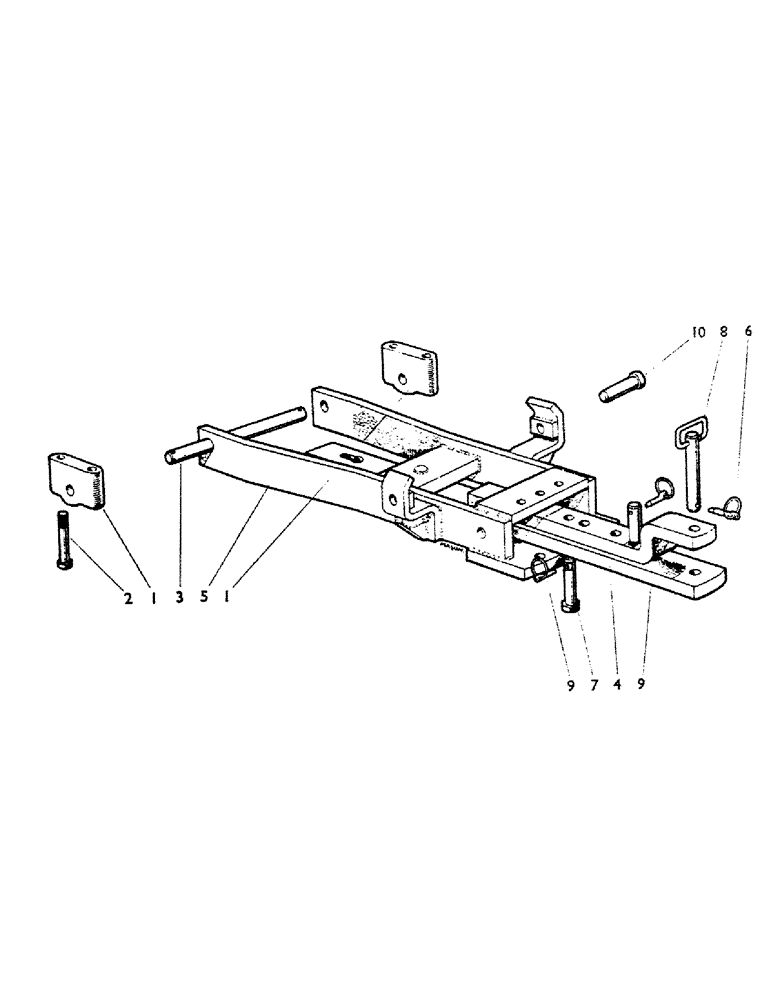 Схема запчастей Case IH 990A - (60) - UNIVERSAL DRAWBAR Drawbars & Hitches