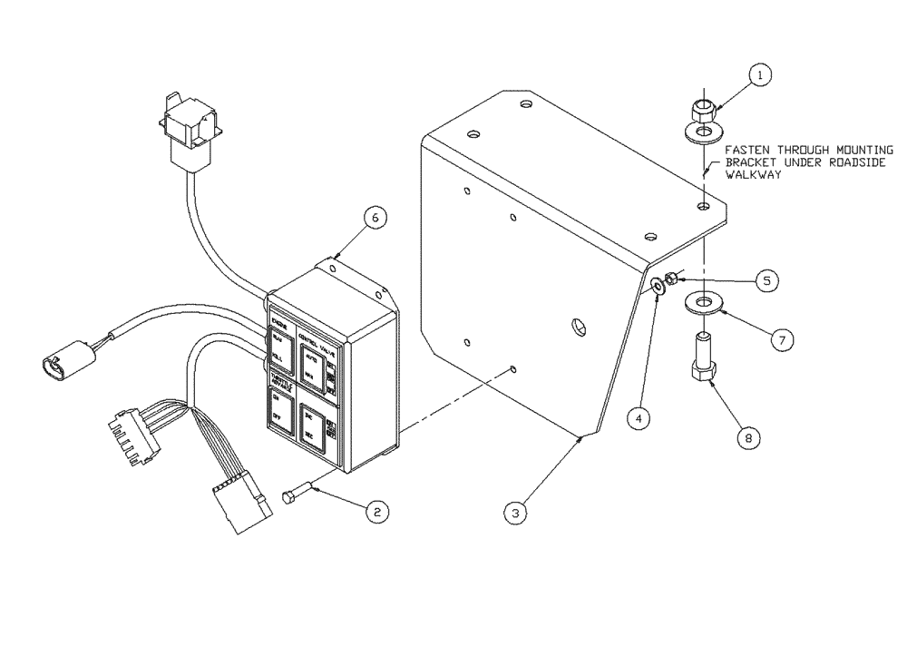 Схема запчастей Case IH 438 - (20-002) - RELOAD PUMP CONTROL (MODEL 3208) Reload Control & Chemical Eductor