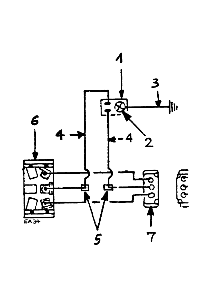 Схема запчастей Case IH 1460 - (08-007) - SAFETY SWITCH OF HEADER LIFT, GERMAN REGULATION (06) - ELECTRICAL