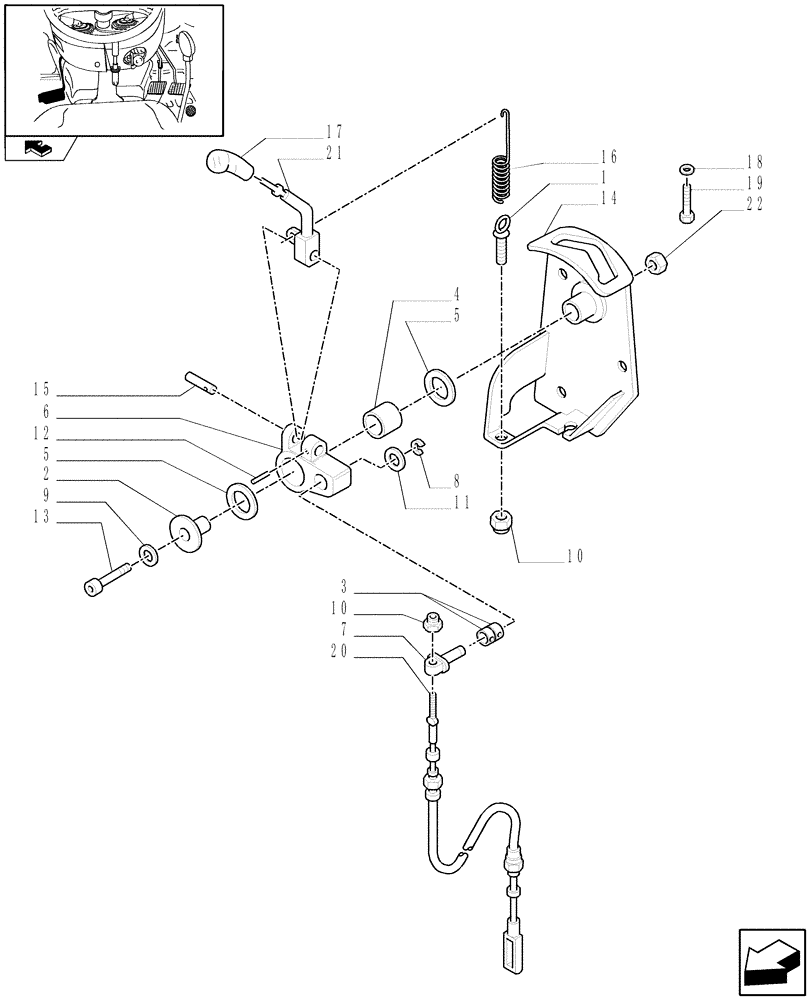 Схема запчастей Case IH FARMALL 85C - (1.92.26[02]) - PTO CONTROLS (10) - OPERATORS PLATFORM/CAB