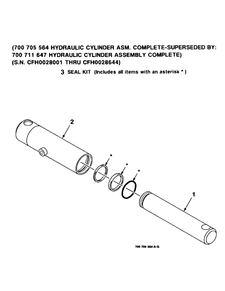 Схема запчастей Case IH 8830 - (8-34) - HYDRAULIC CYLINDER ASSEMBLY, HEADER LIFT, 700705564 HYDRAULIC CYLINDER ASSEMBLY COMPLETE- (08) - HYDRAULICS