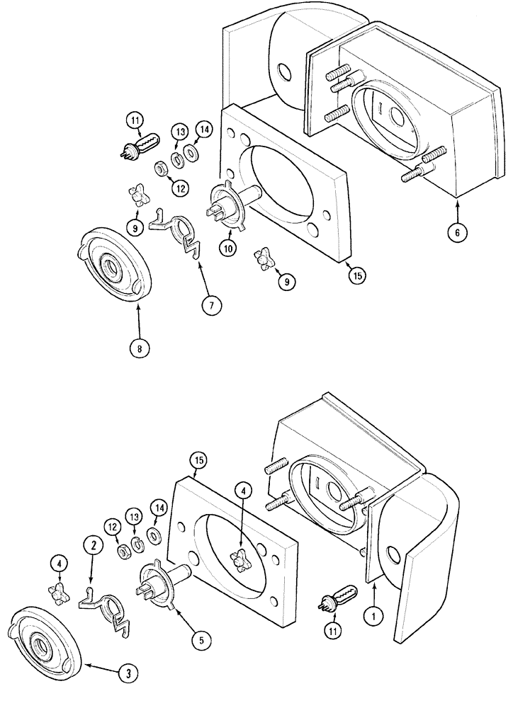 Схема запчастей Case IH MX150 - (04-18[1]) - HEADLIGHTS - EUROPE ONLY (55) - ELECTRICAL SYSTEMS