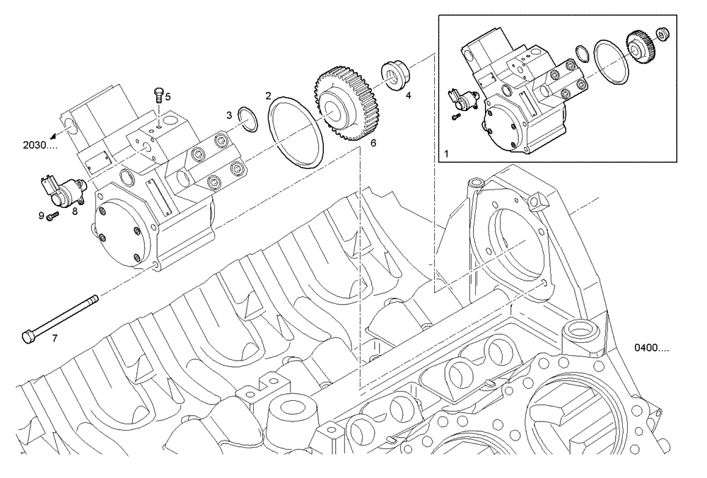 Схема запчастей Case IH FVAE2884X B200 - (2010.055) - FUEL PUMP high pressure 