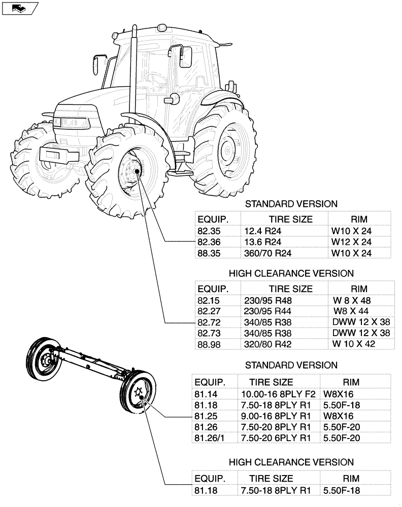 Схема запчастей Case IH FARMALL 90 - (SEC. 11[01]) - TRACTION (00) - GENERAL