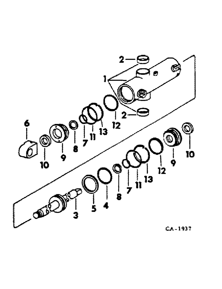 Схема запчастей Case IH HYDRO 100 - (10-24) - HYDRAULICS, POWER STEERING CYLINDER (07) - HYDRAULICS