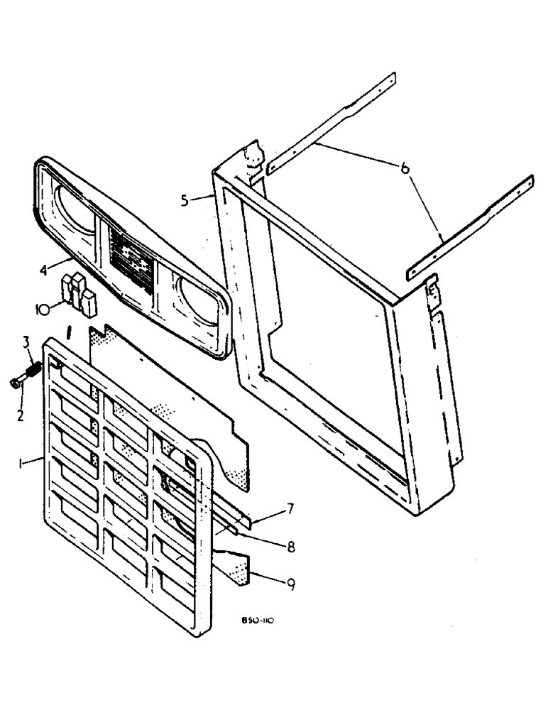 Схема запчастей Case IH 584 - (06-04) - RADIATOR GRILLE Cooling