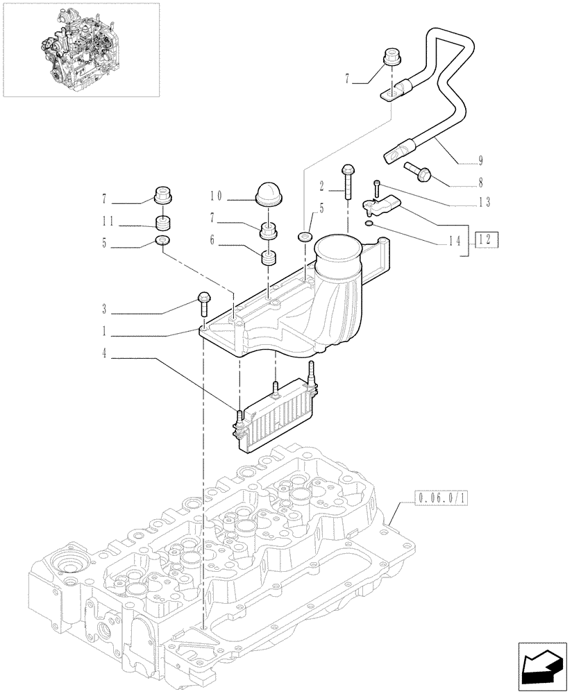 Схема запчастей Case IH MXU110 - (0.07.1/01) - INTAKE MANIFOLD (01) - ENGINE