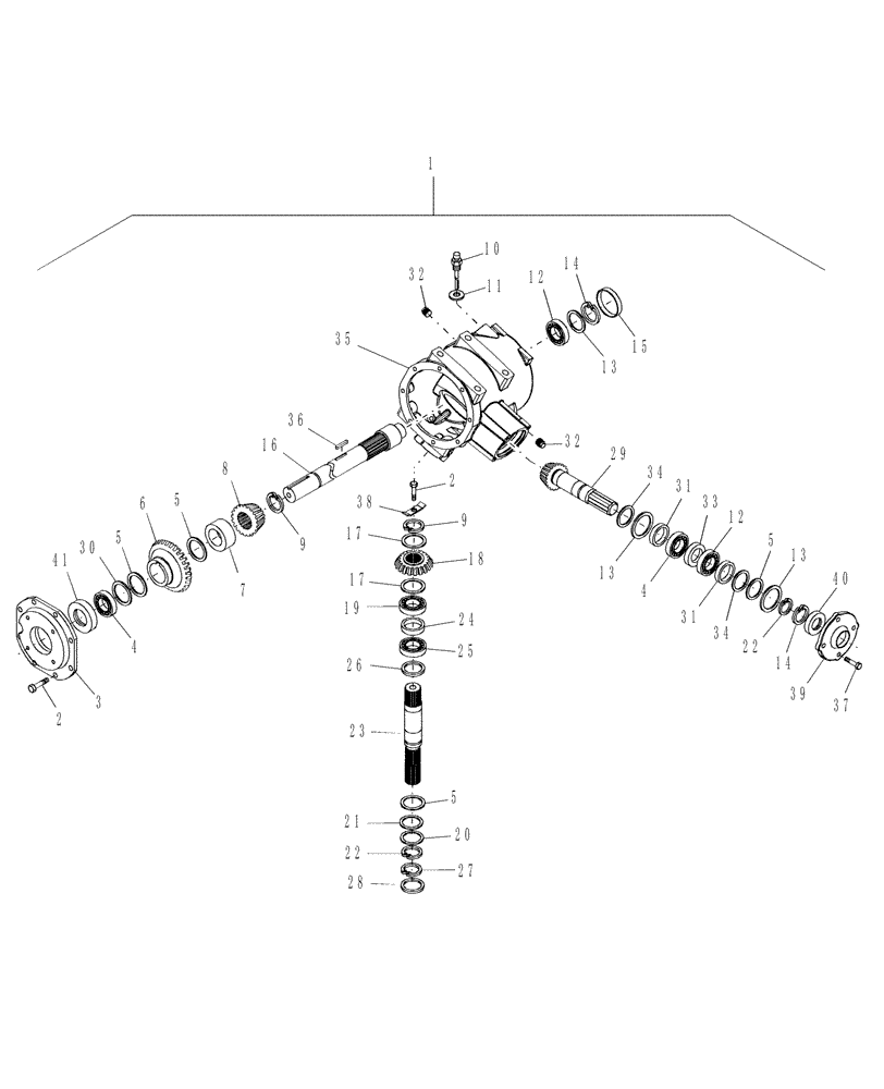 Схема запчастей Case IH DC92F - (03.02/01) - GEARBOX, BEVEL, 540 RPM (03) - MAIN GEARBOX