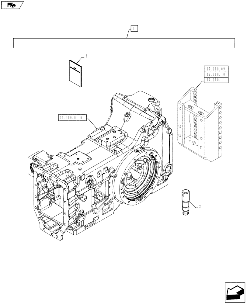 Схема запчастей Case IH PUMA 130 - (88.037.05) - DIA KIT, GERMAN TOW HOOK AUTO COUPLING PIN 38MM (88) - ACCESSORIES