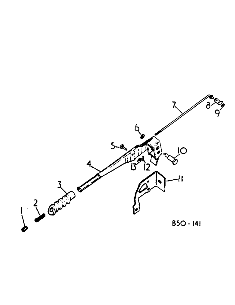 Схема запчастей Case IH 684 - (04-09) - BRAKES, PARK BRAKE HAND LEVER (5.1) - BRAKES