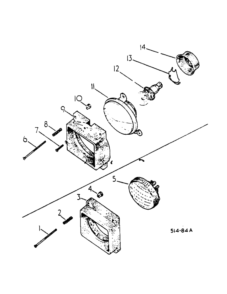 Схема запчастей Case IH 674 - (08-12) - HEADLIGHTS AND WORKLIGHT (06) - ELECTRICAL