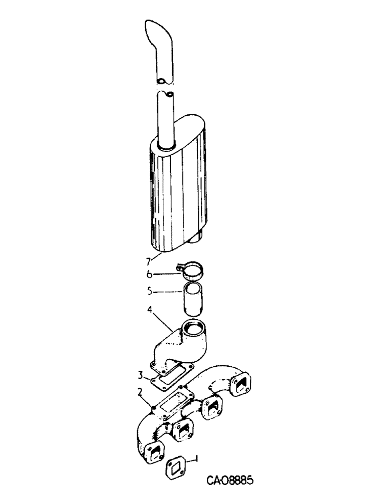 Схема запчастей Case IH 884 - (12-08) - VERTICAL EXHAUST Power