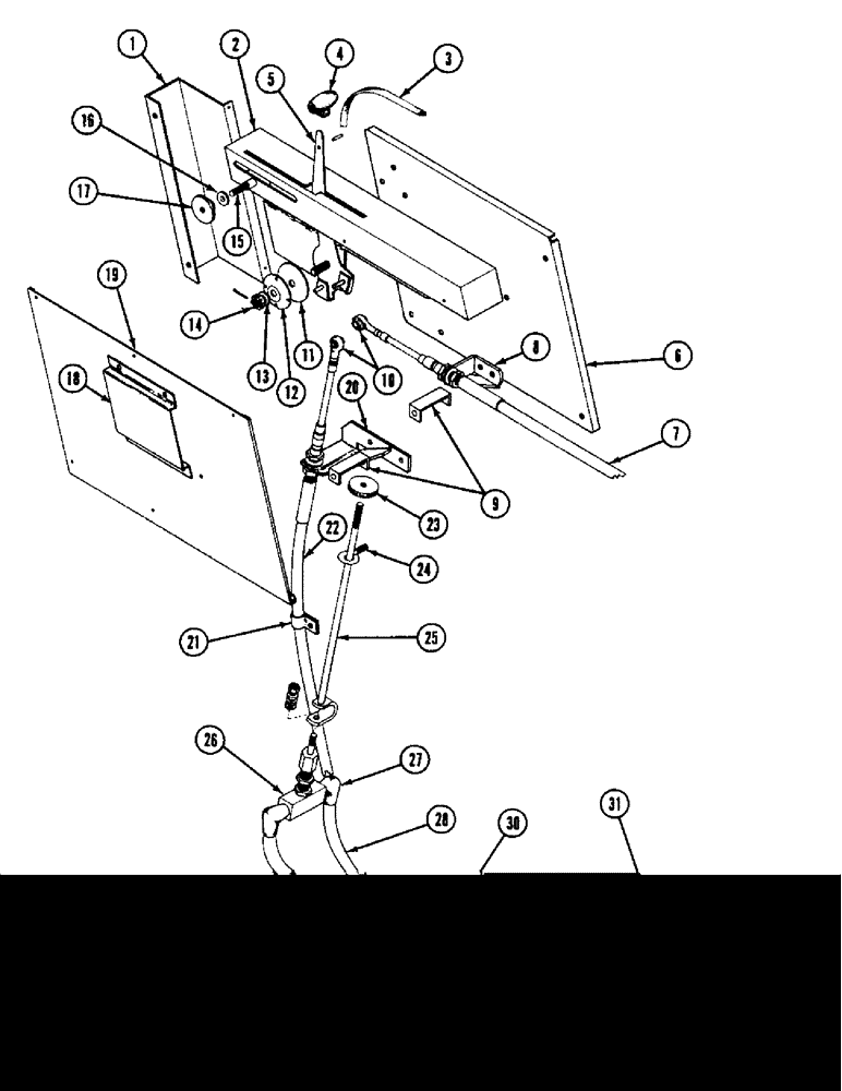 Схема запчастей Case IH 1060 - (08) - SPEED CONTROL LINKAGE (29) - HYDROSTATIC DRIVE