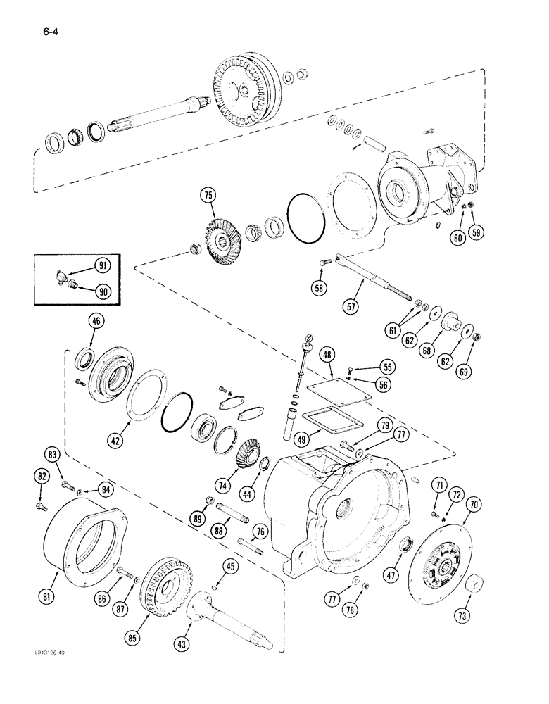 Схема запчастей Case IH 1640 - (6-04) - POWER TAKEOFF DRIVE (03) - POWER TRAIN