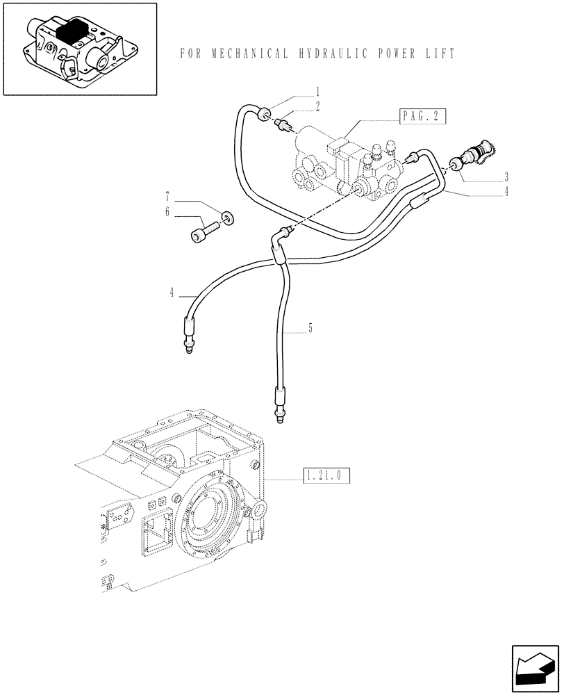 Схема запчастей Case IH MXU115 - (1.82.7/20[03]) - (VAR.353/1) 4 CCLS CONTROL VALVES WITH TRAILER BRAKE VALVE - VALVE PIPES (07) - HYDRAULIC SYSTEM