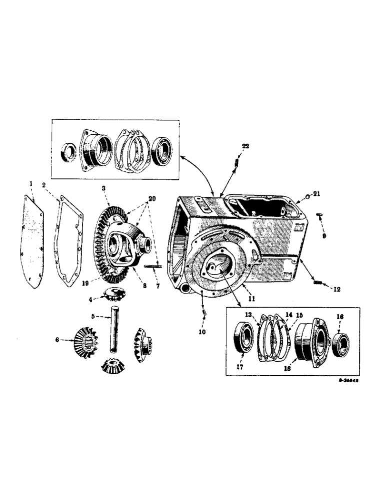 Схема запчастей Case IH FARMALL BN - (090) - CHASSIS, TRANSMISSION CASE AND DIFFERENTIAL (12) - CHASSIS