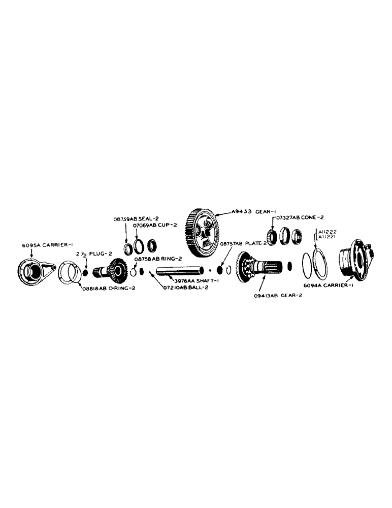 Схема запчастей Case IH 940 - (2-076) - DIFFERENTIAL SHAFT (06) - POWER TRAIN