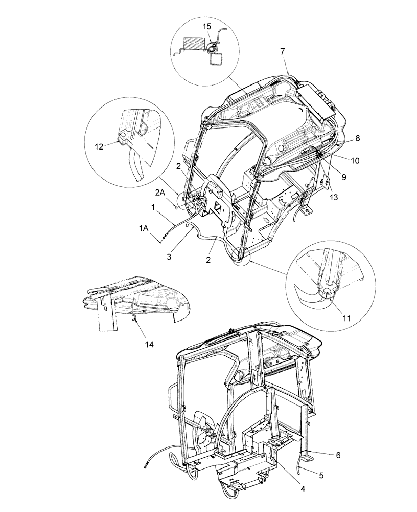 Схема запчастей Case IH FARMALL 45 - (10.15.04) - HOSES, HVAC (10) - OPERATORS PLATFORM/CAB