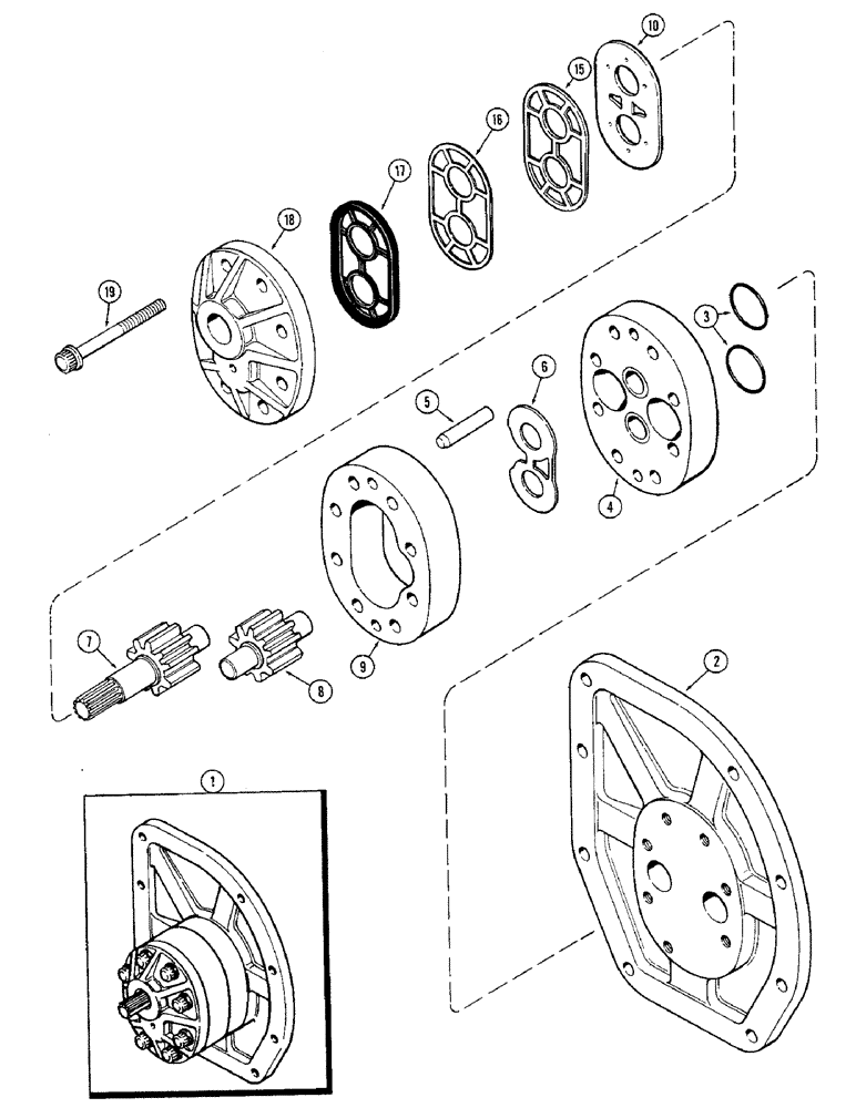 Схема запчастей Case IH 1570 - (208) - A64174 HYDRAULIC PUMP (08) - HYDRAULICS