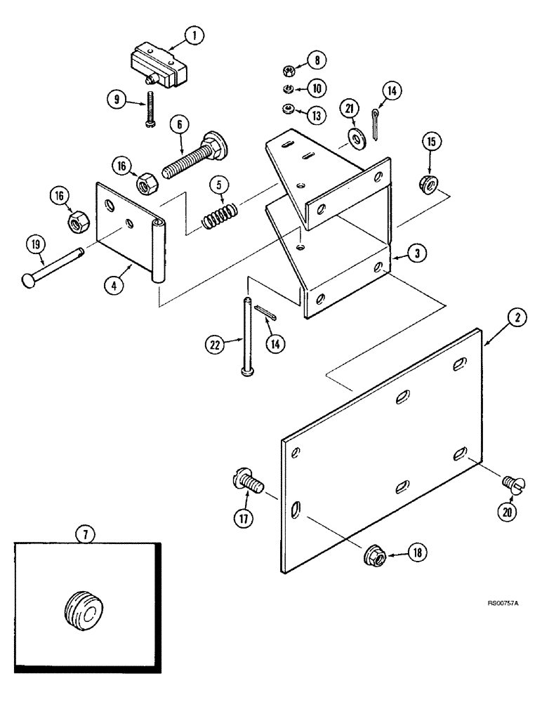 Схема запчастей Case IH 1680 - (9B-46) - AUGER ALARM AND ELEVATOR JACKSHAFT ALARM, SWITCH AND SUPPORTS, IF EQUIPPED (14) - ROTOR, CONCANVES & SIEVE