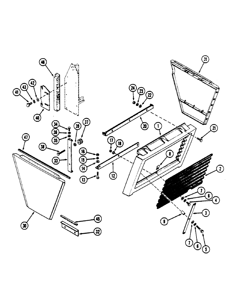 Схема запчастей Case IH 4690 - (9-358) - LOWER GRILLE AND SIDE PANELS (09) - CHASSIS/ATTACHMENTS