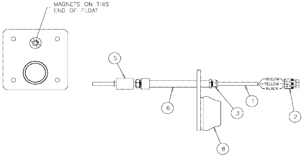 Схема запчастей Case IH 3210 - (06-012) - LEVEL TEMP SWITCH GROUP Hydraulic Plumbing