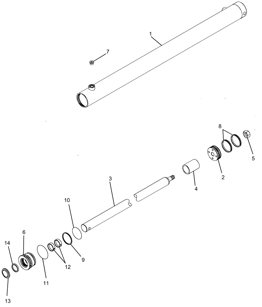 Схема запчастей Case IH CPX620 - (08-40) - BASKET LIFT SLAVE CYLINDER ASSEMBLY - ASN Y6T011505 (07) - HYDRAULICS