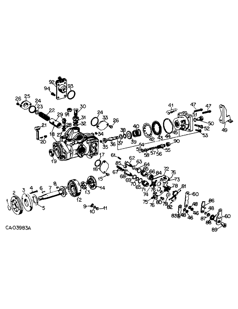 Схема запчастей Case IH D-239 - (D-37) - FUEL INJECTION PUMP 