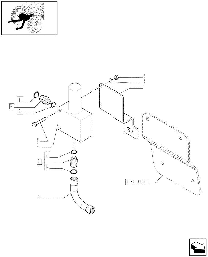 Схема запчастей Case IH MAXXUM 110 - (1.75.0/10) - TUBES FOR FRONT HPL FROM MECHANICAL REMOTE VALVES - VALVE (VAR.330926) (06) - ELECTRICAL SYSTEMS